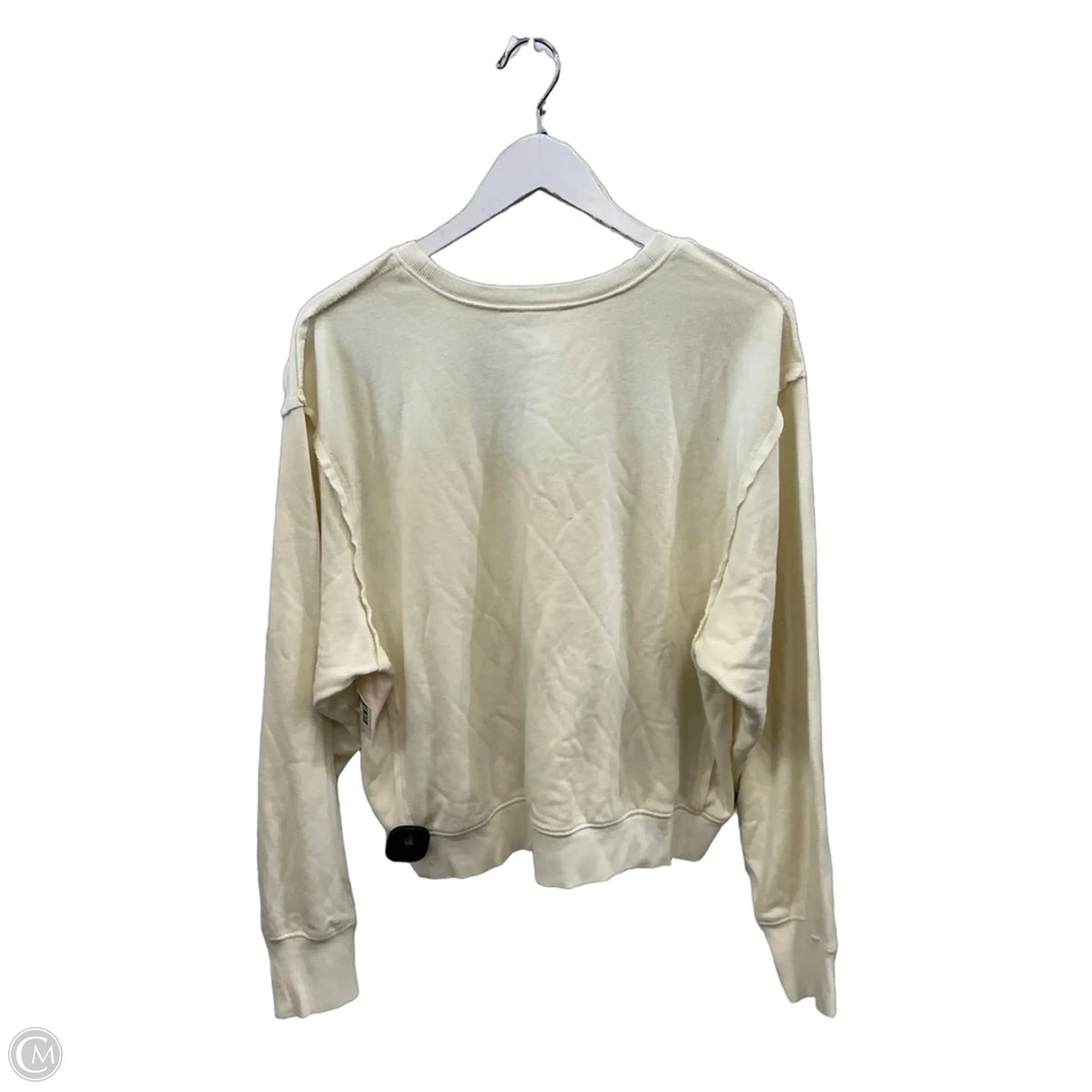 Top Long Sleeve By Double Zero In Cream, Size: L