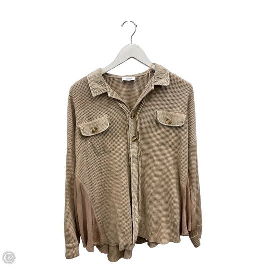 Jacket Shirt By Bluivy In Cream, Size: M