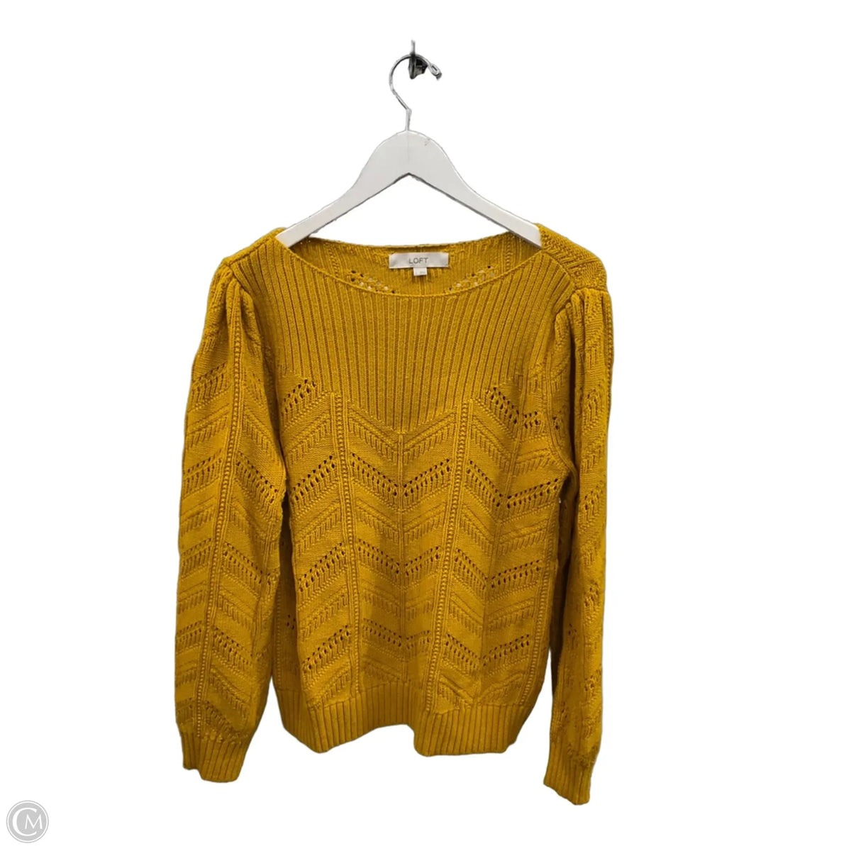 Sweater By Loft In Yellow, Size: L