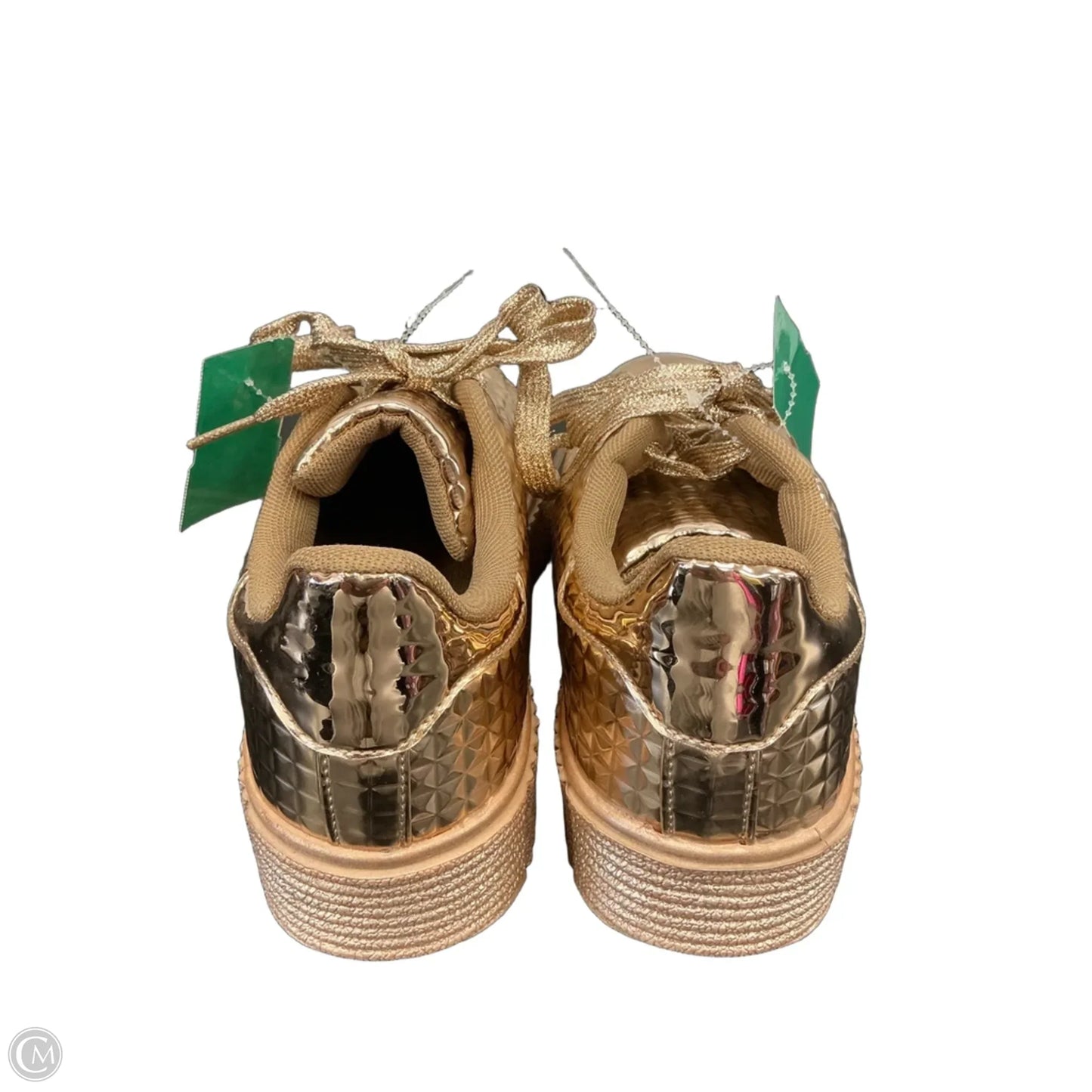 Shoes Sneakers By Qupid In Gold, Size: 8