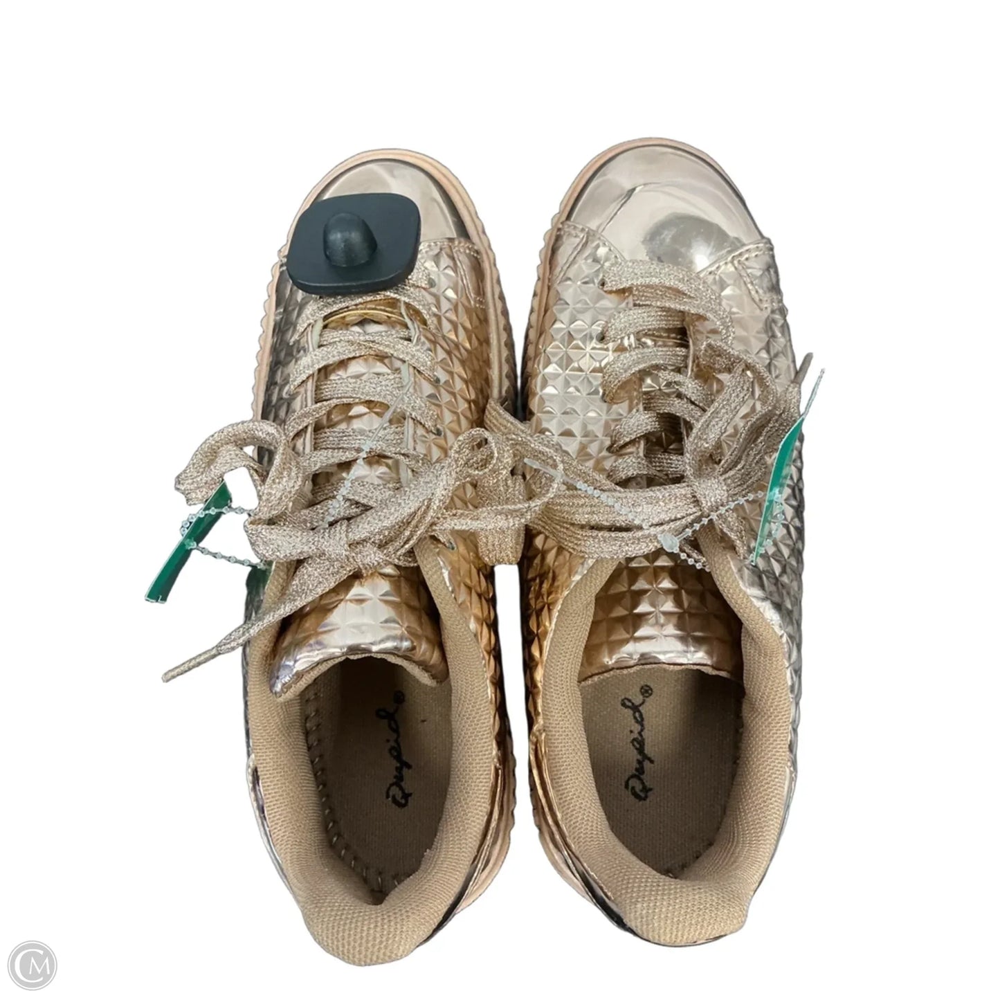 Shoes Sneakers By Qupid In Gold, Size: 8