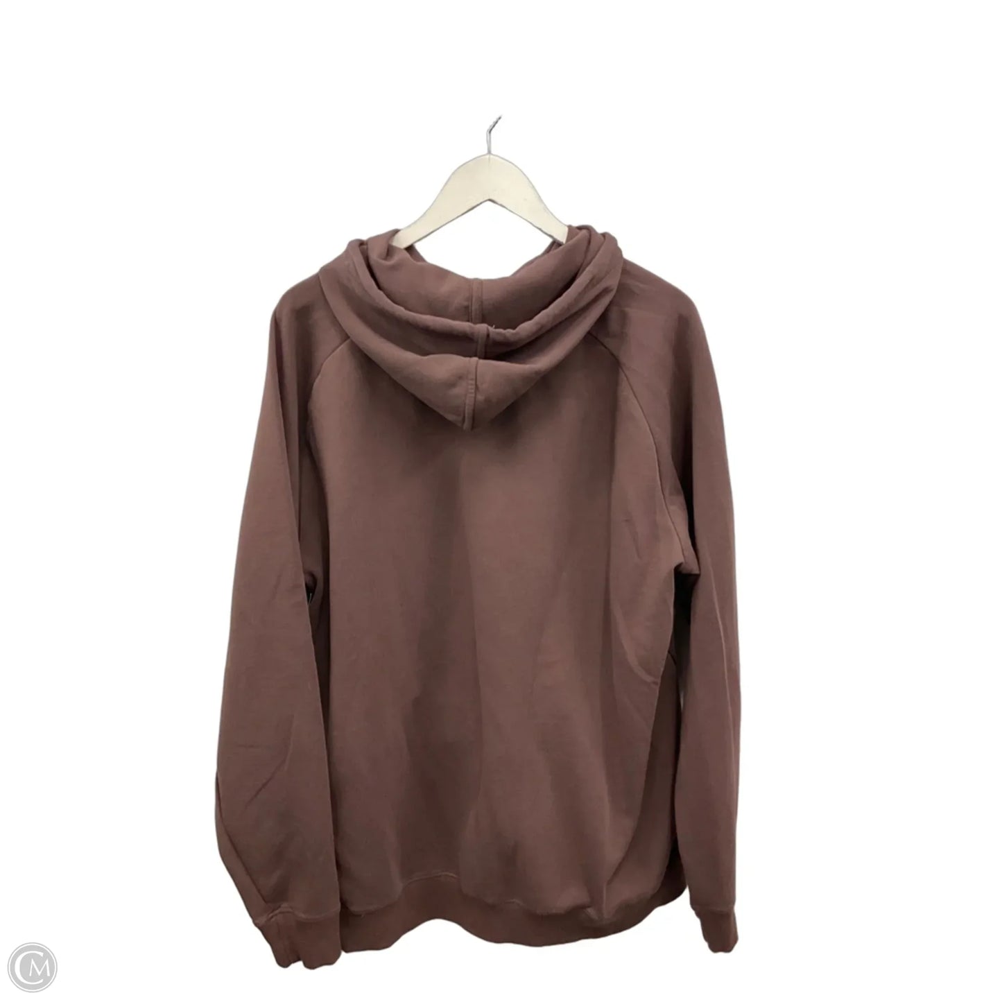 Athletic Sweatshirt Hoodie By Bcg In Brown, Size: 2x