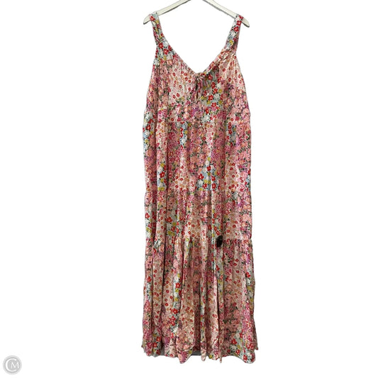 Dress Casual Maxi By Angie In Floral Print, Size: 2x