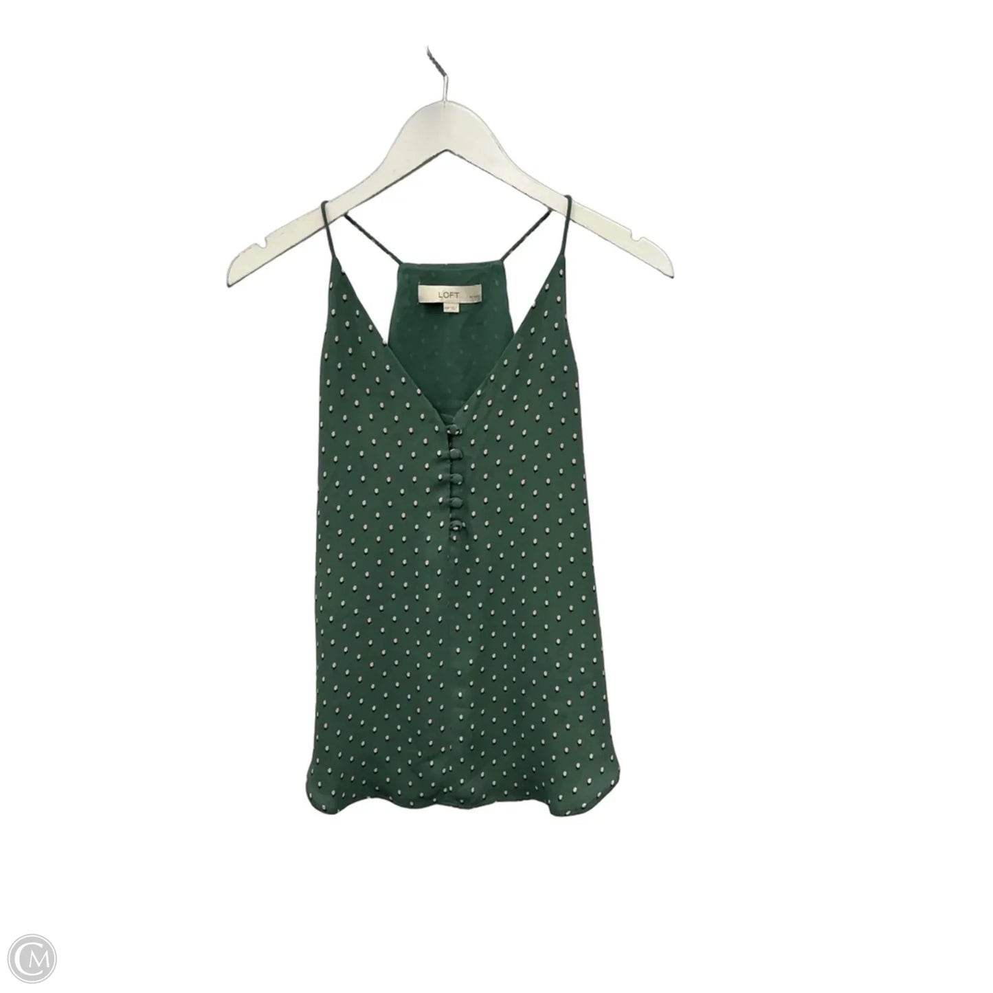 Top Sleeveless By Loft In Green, Size: Xsp