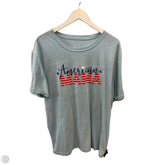 Top Short Sleeve By Clothes Mentor In Blue, Size: Xl
