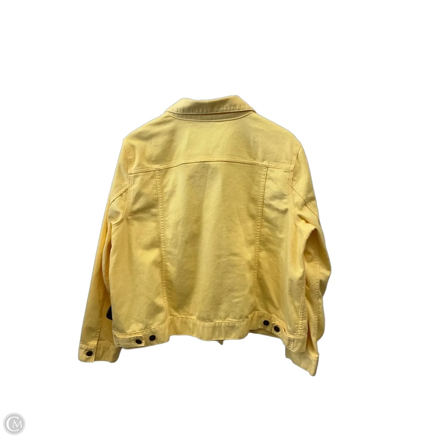 Jacket Denim By Woman Within In Yellow Denim, Size: 2x
