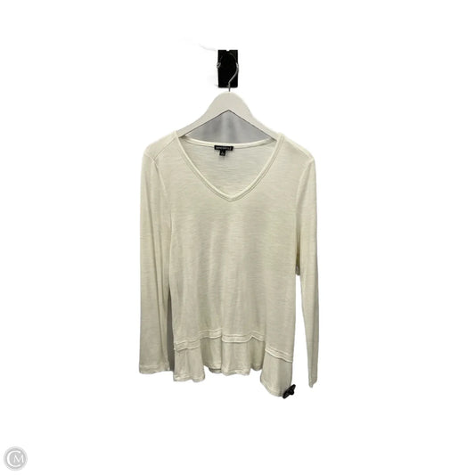 Top Long Sleeve By Clothes Mentor In White, Size: L