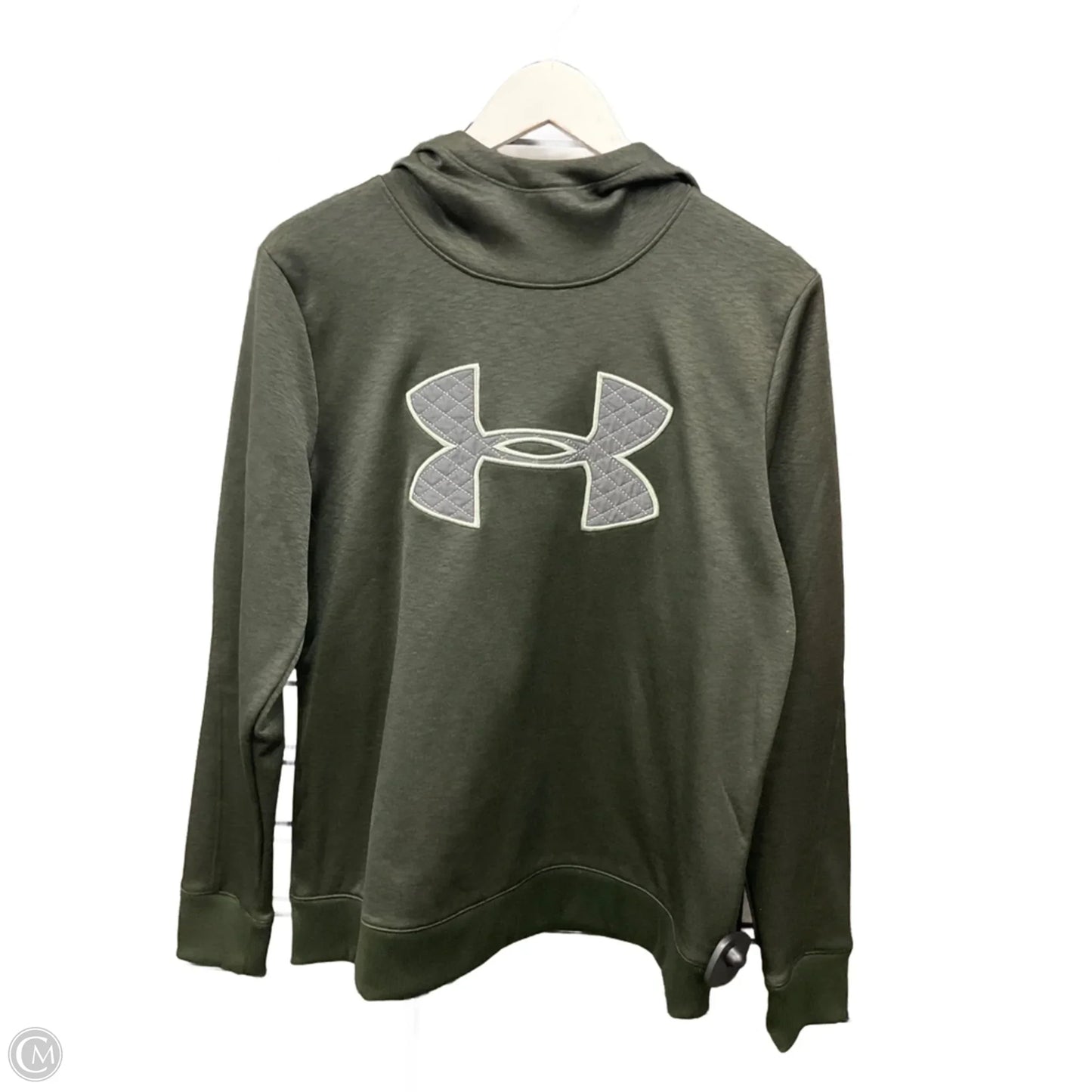 Athletic Sweatshirt Hoodie By Under Armour In Green, Size: M