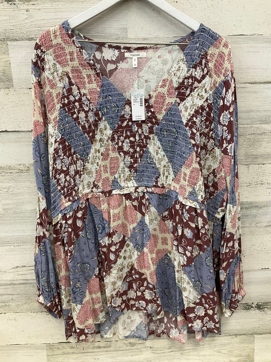 Top Long Sleeve By Maurices In Multi-colored, Size: 2x