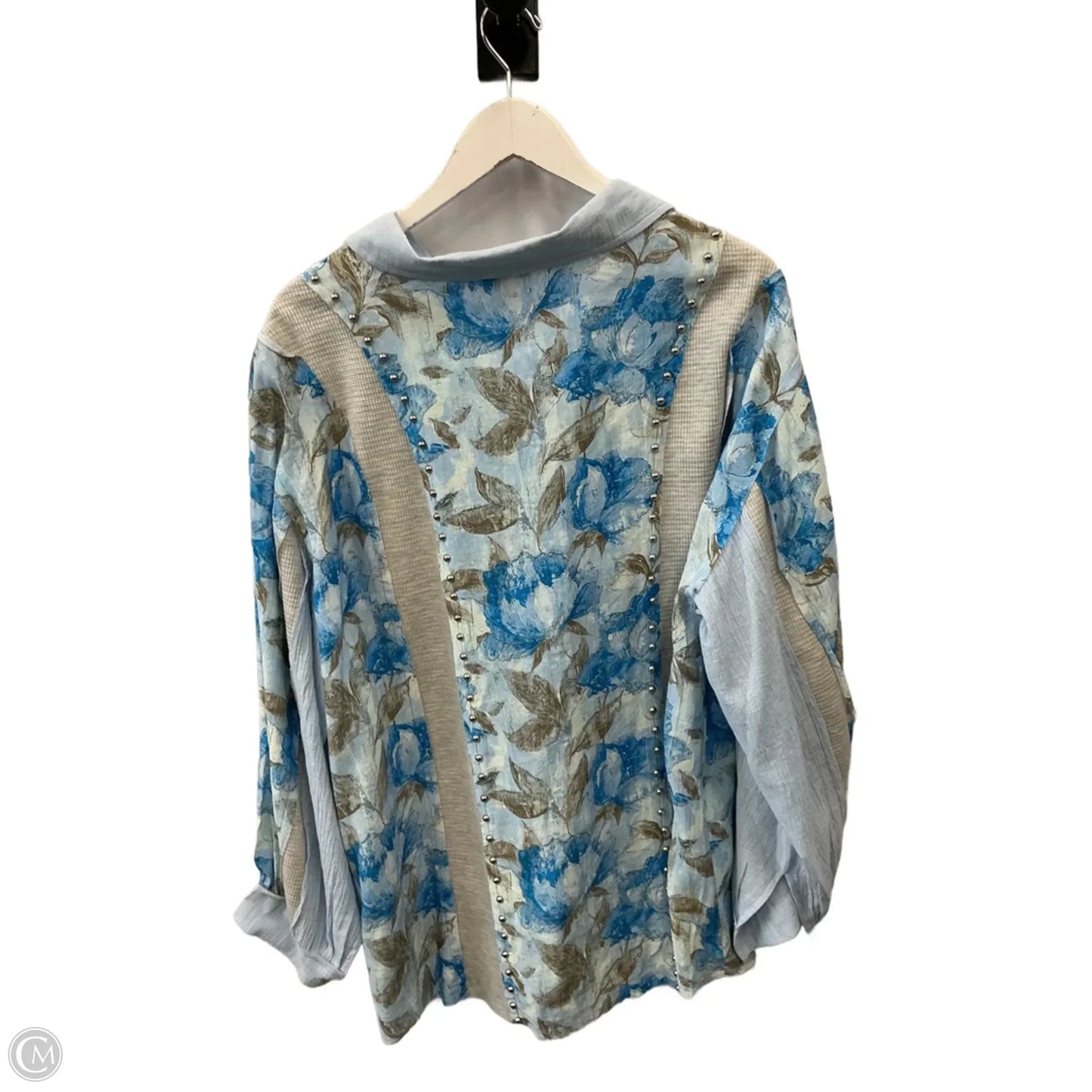 Top Long Sleeve By Pol In Blue, Size: L