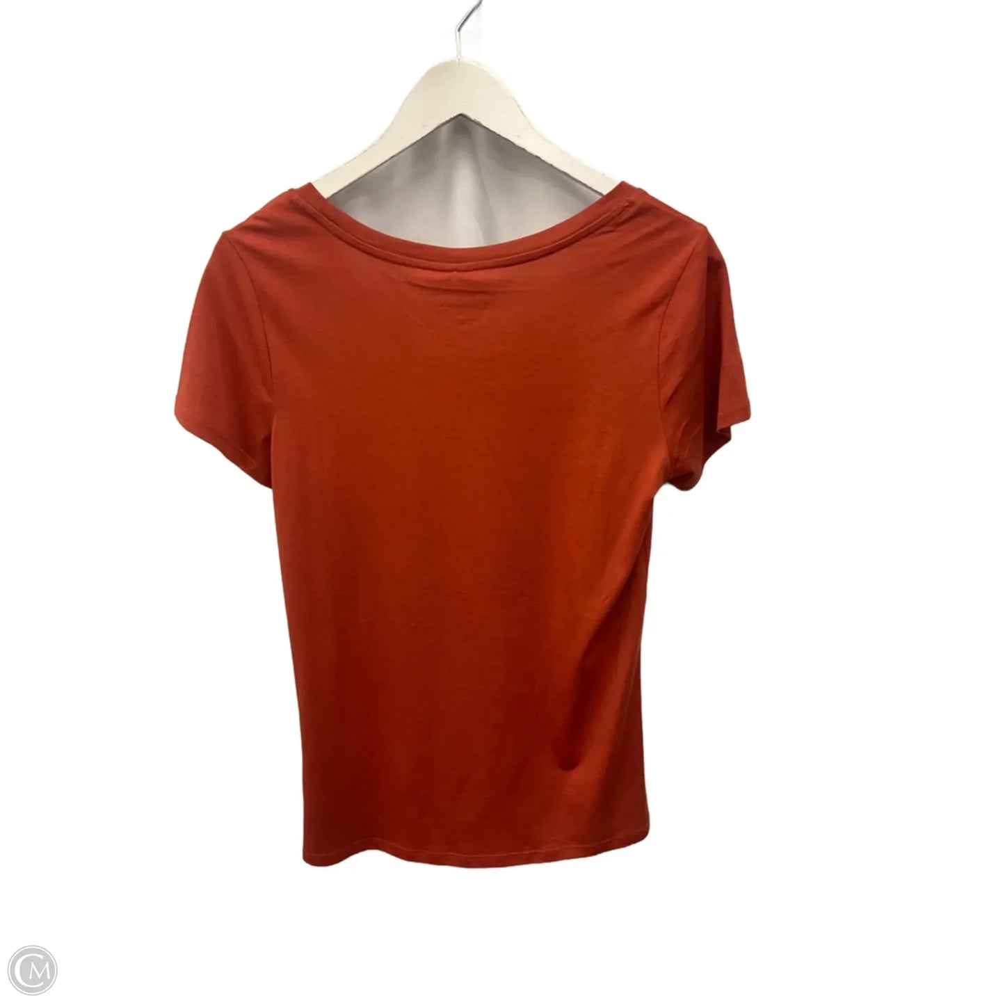 Top Short Sleeve Basic By Quince In Orange, Size: M