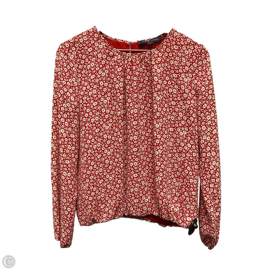 Top Long Sleeve By Tommy Hilfiger In Red, Size: S