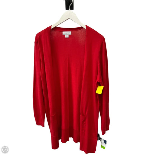 Cardigan By Liz Claiborne In Red, Size: Xl
