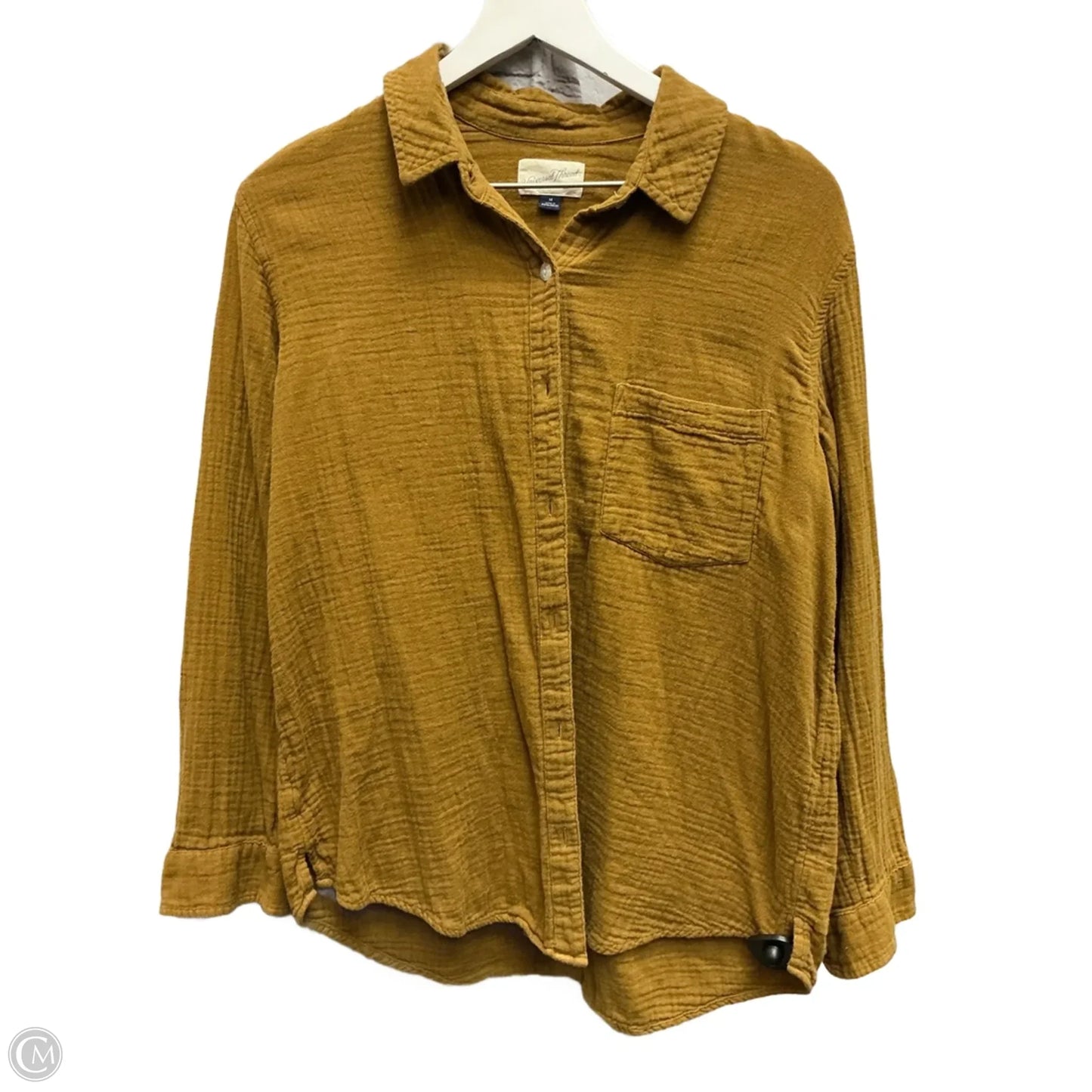 Top Long Sleeve By Universal Thread In Brown, Size: M