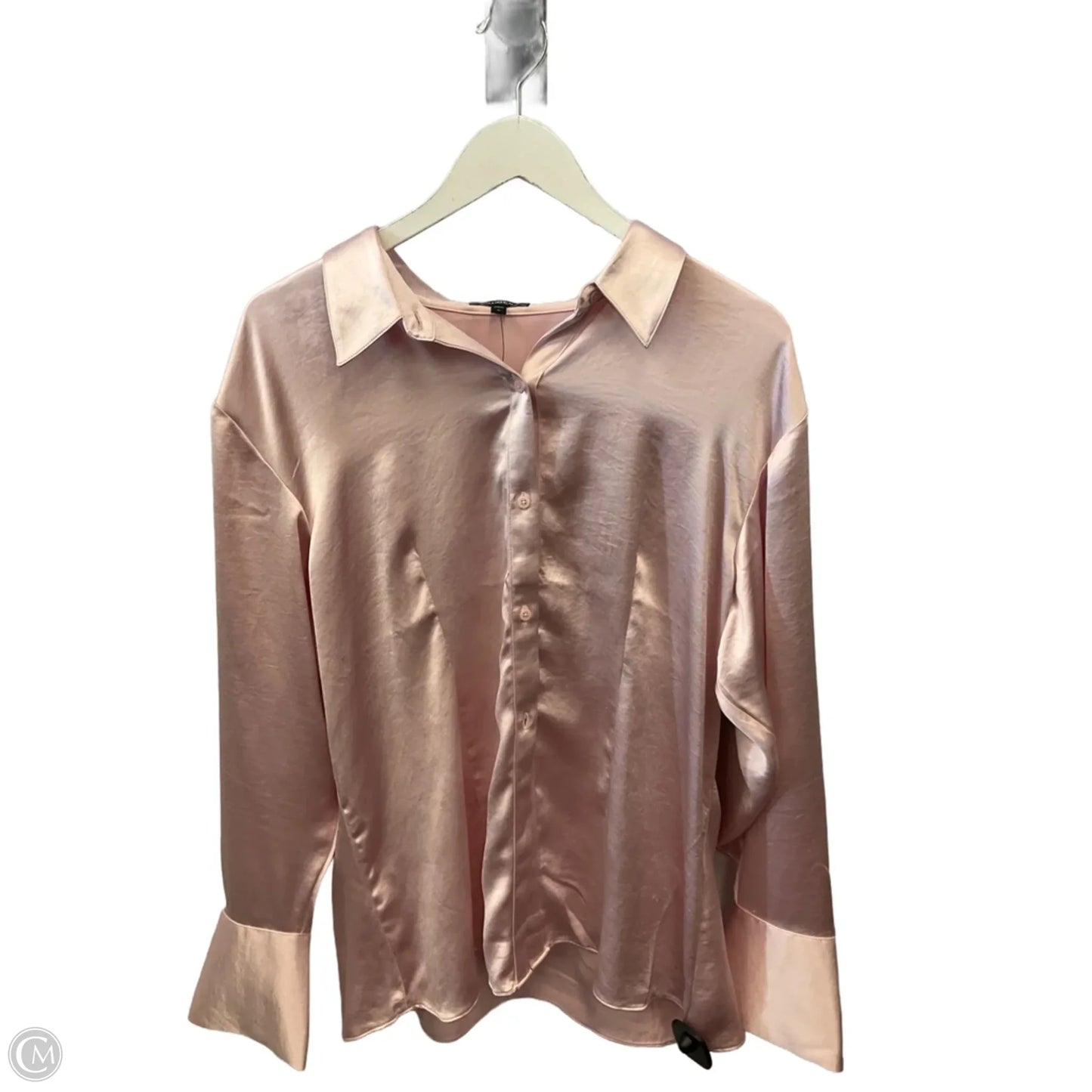 Top Long Sleeve By Express In Pink, Size: Xl