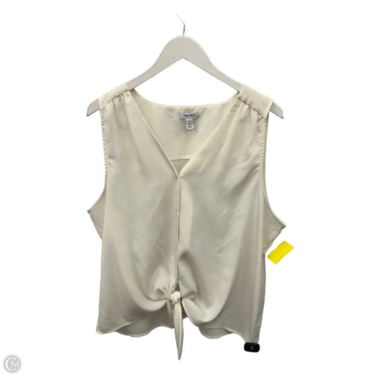 Top Sleeveless By Nine West Apparel In Cream, Size: Xxl