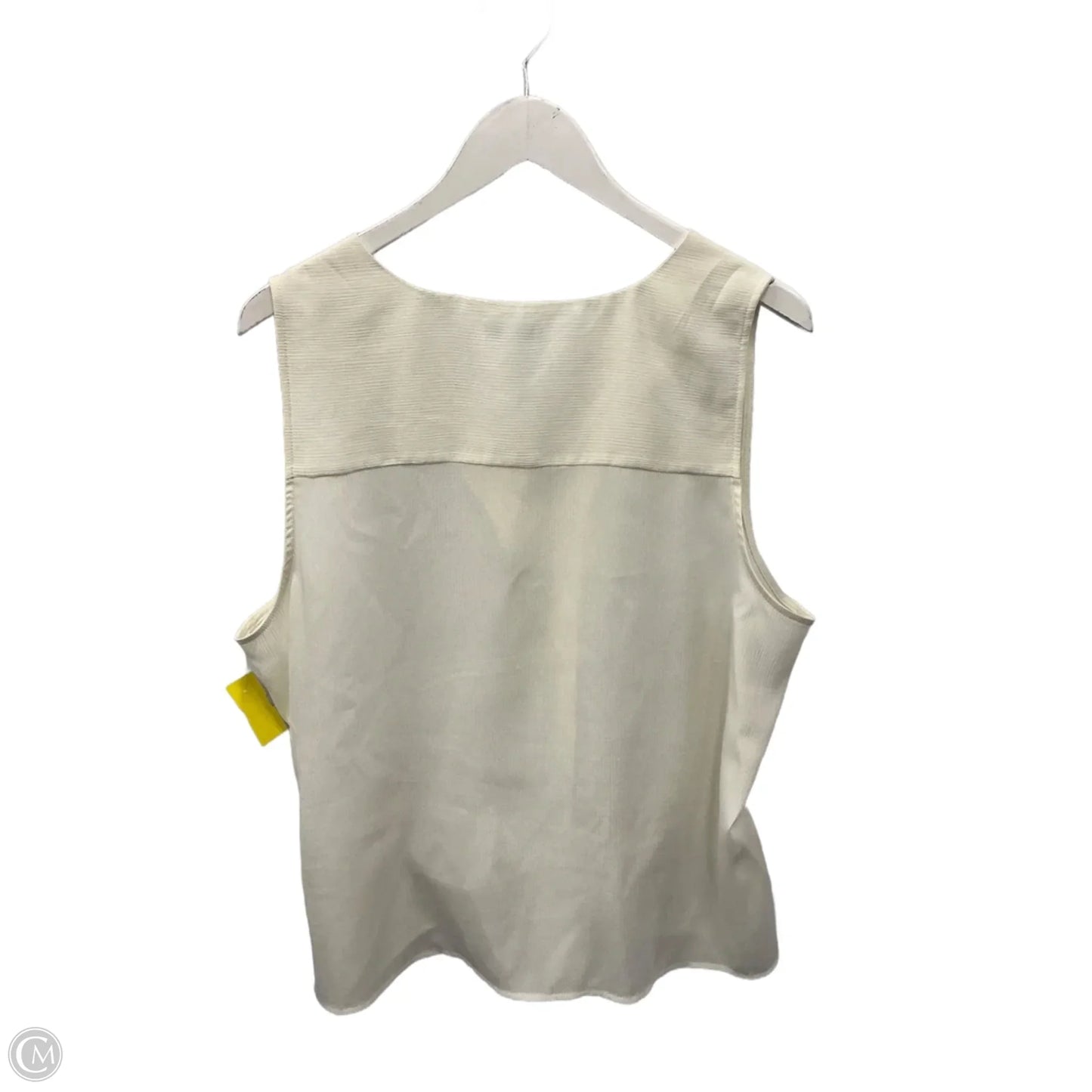 Top Sleeveless By Nine West Apparel In Cream, Size: Xxl