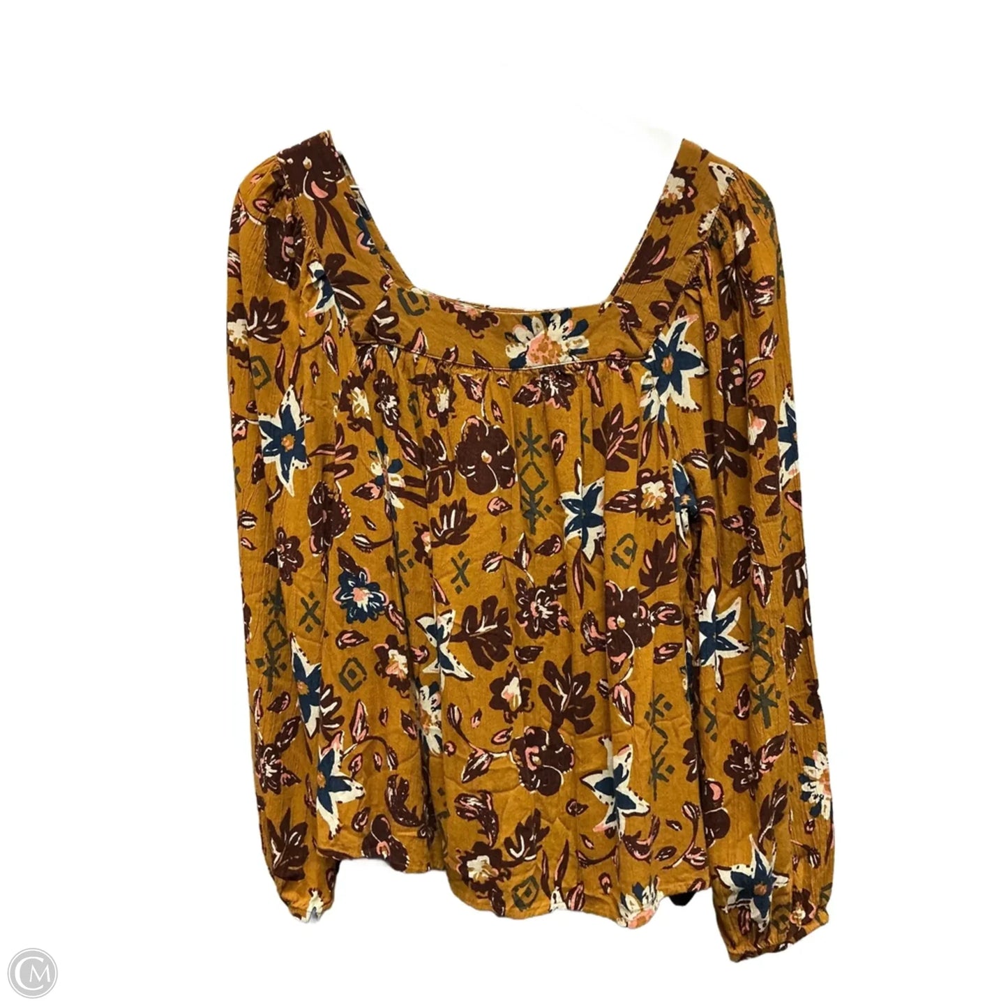 Top Long Sleeve By Sonoma In Tan, Size: M