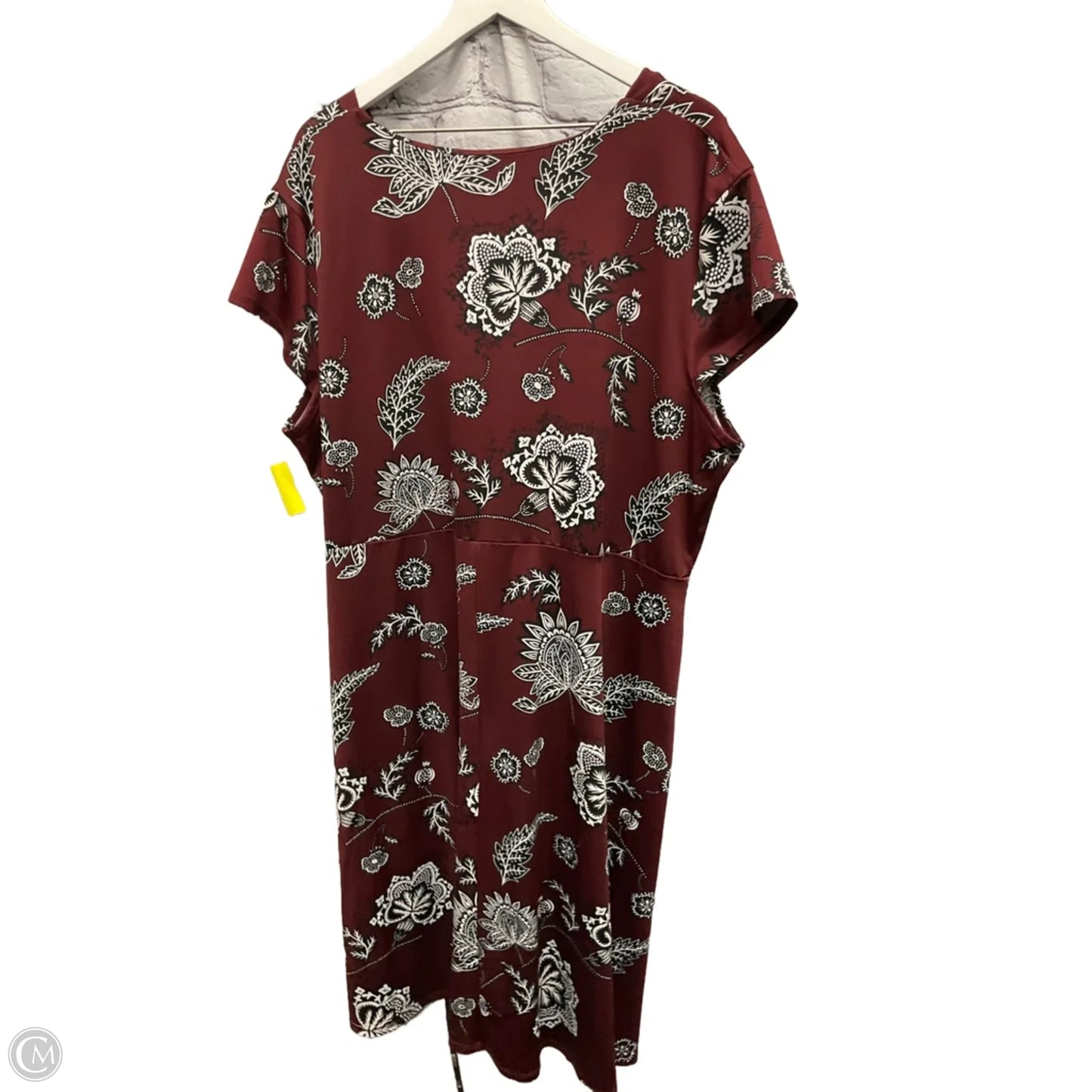 Dress Casual Short By Always Indigo In Maroon, Size: 3x