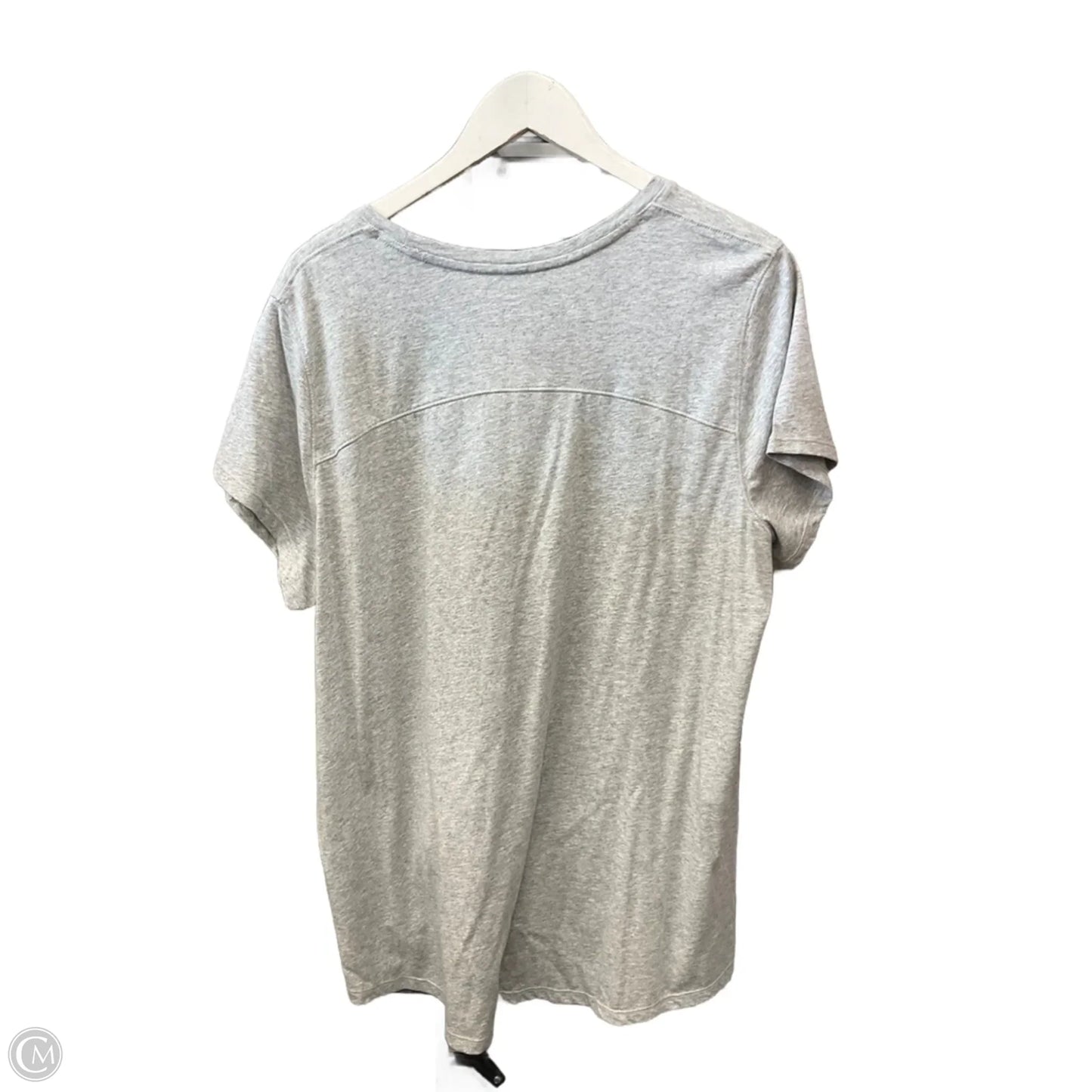 Top Short Sleeve By Calvin Klein In Grey, Size: 1x