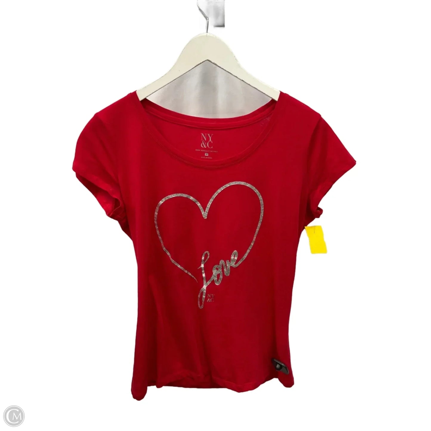 Top Short Sleeve By Clothes Mentor In Red, Size: M