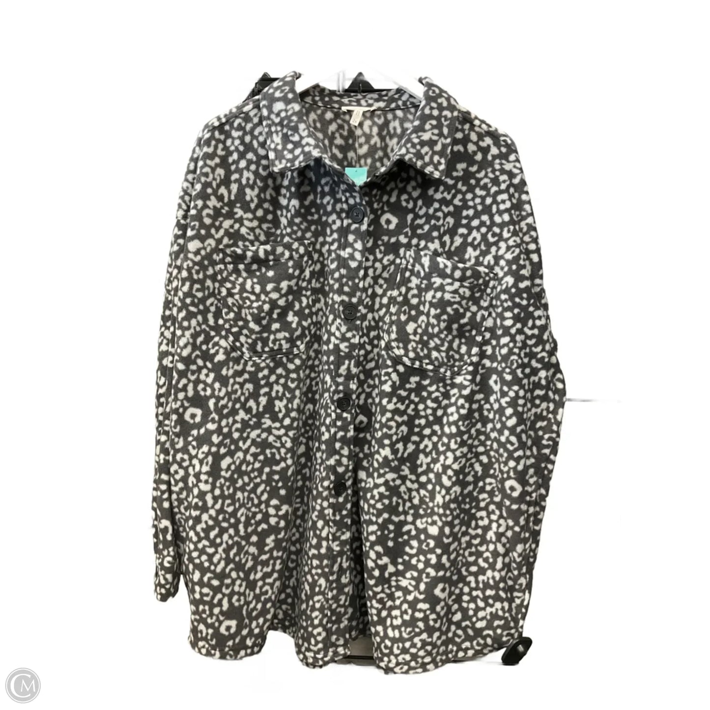 Jacket Fleece By Maurices In Grey, Size: 2x