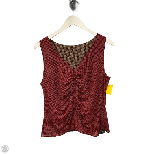 Top Sleeveless By Cabi In Red, Size: M