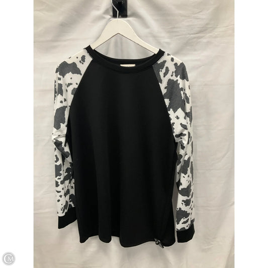 Top Long Sleeve By Clothes Mentor In Black & White, Size: L