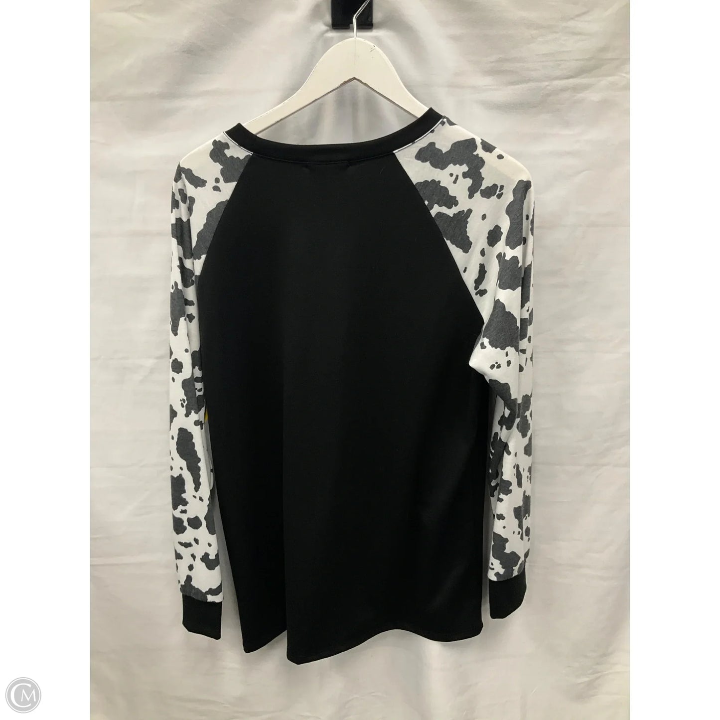 Top Long Sleeve By Clothes Mentor In Black & White, Size: L