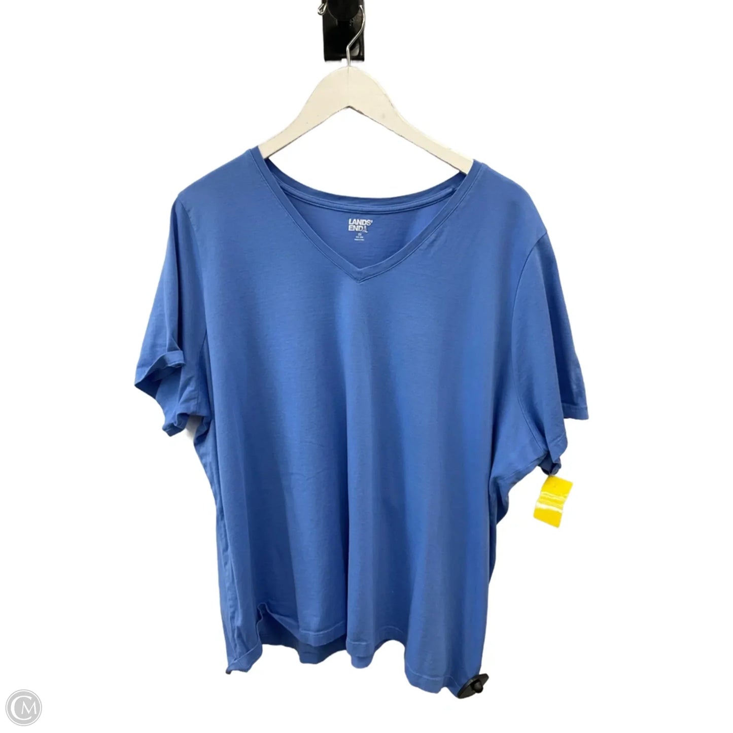 Top Short Sleeve By Lands End In Blue, Size: 3x