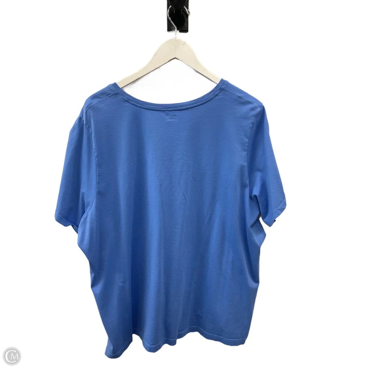 Top Short Sleeve By Lands End In Blue, Size: 3x