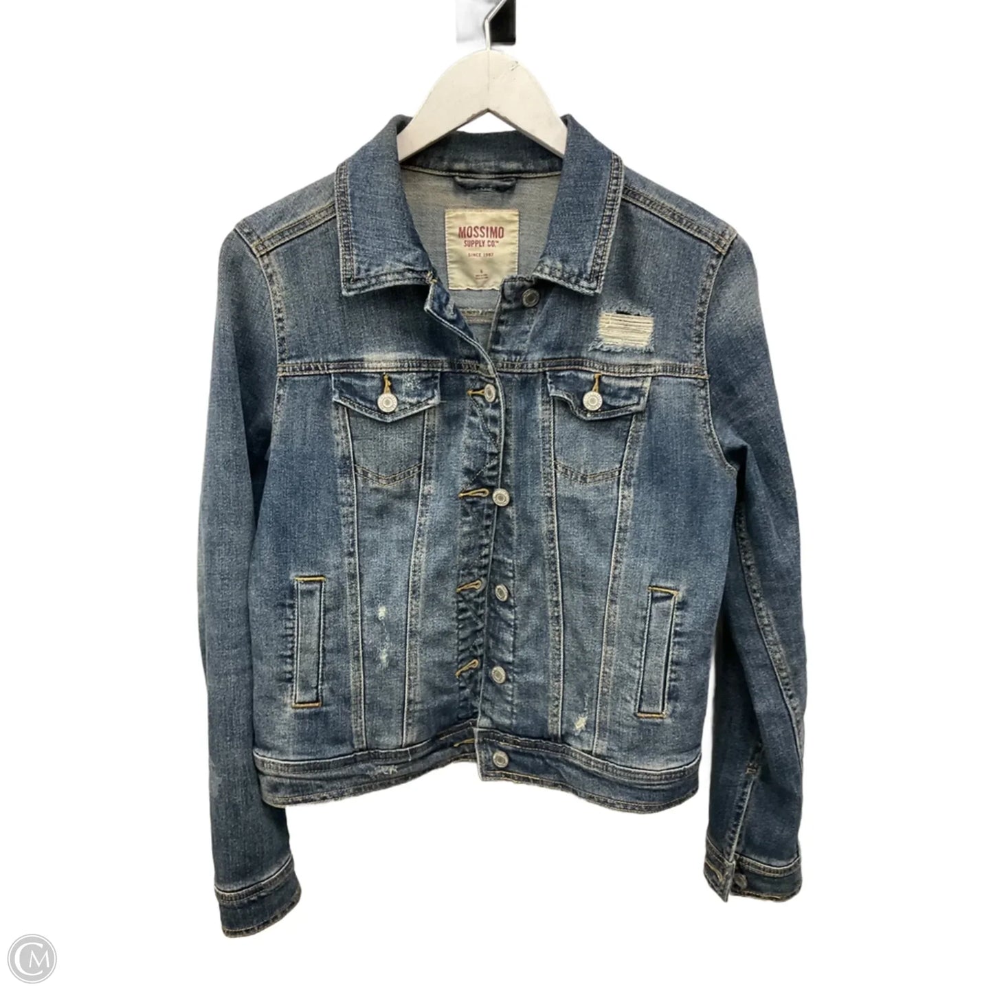Jacket Denim By Mossimo In Blue Denim, Size: S