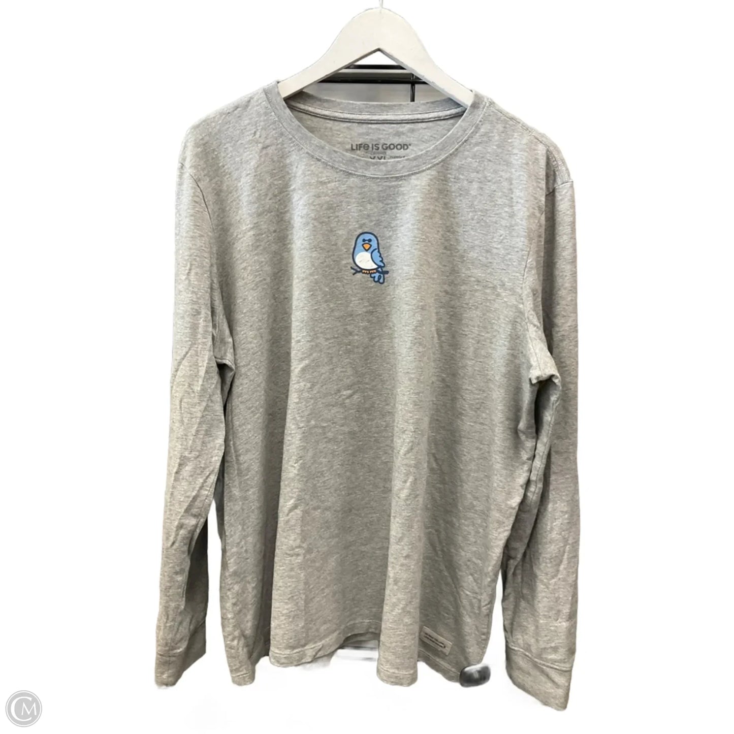 Top Long Sleeve By Life Is Good In Grey, Size: Xxl