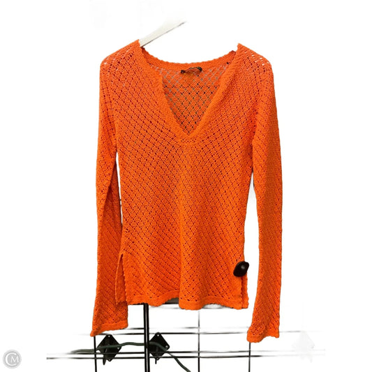Top Long Sleeve By Banana Republic In Orange, Size: L