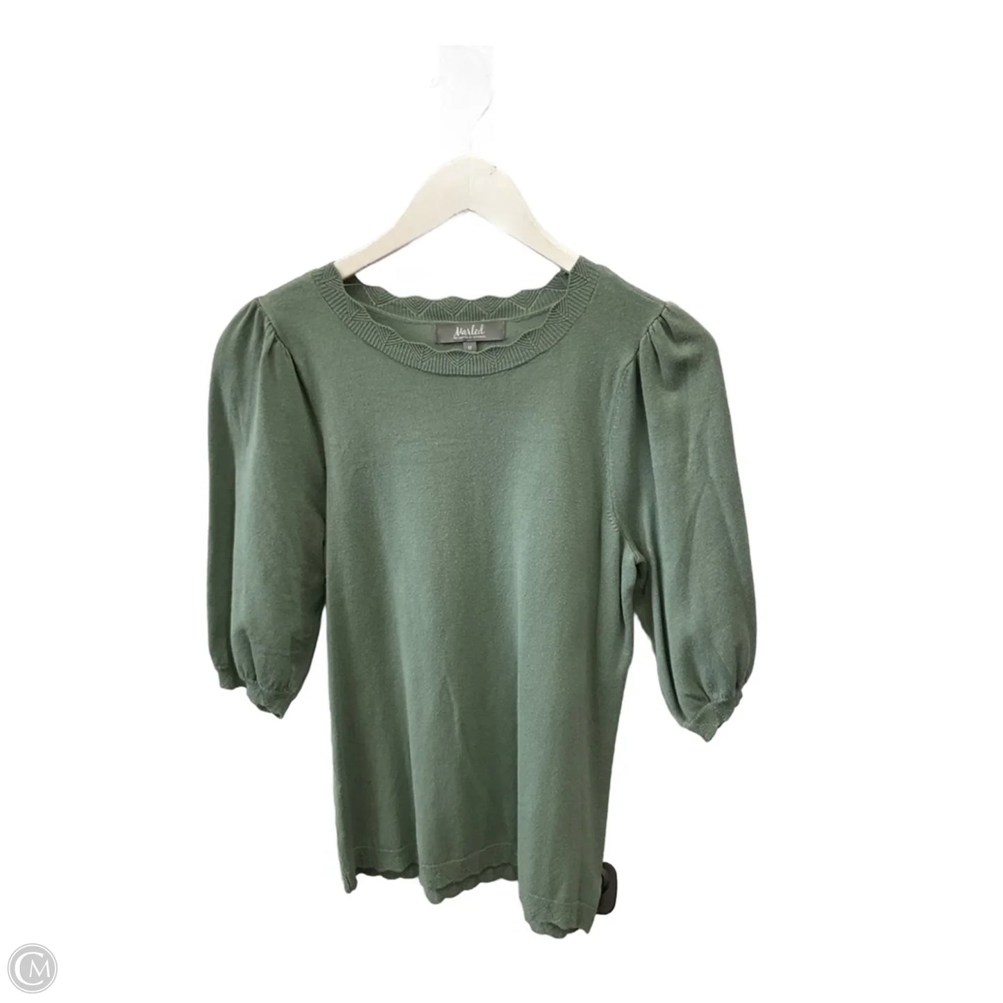 Sweater Short Sleeve By Marled In Green, Size: M