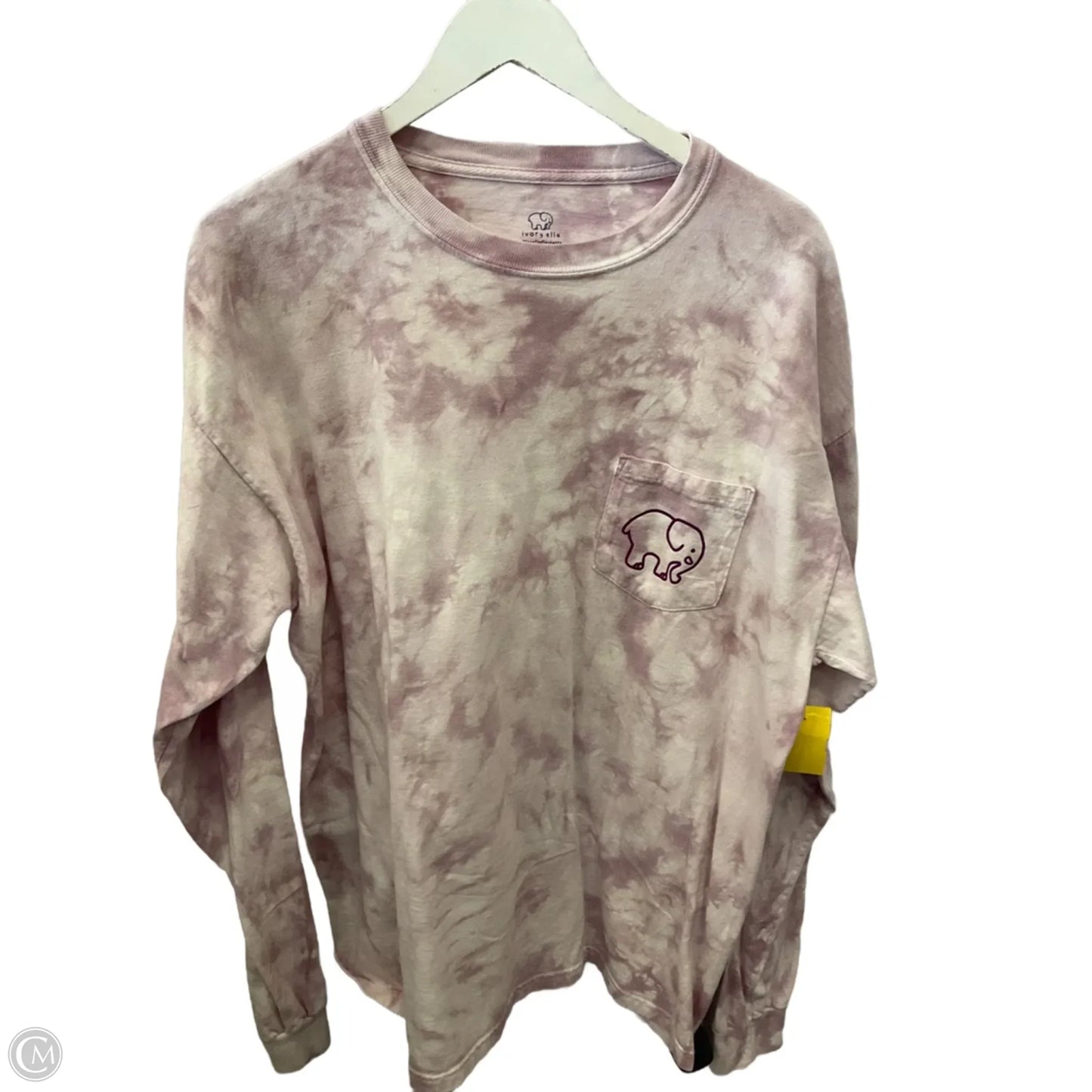 Top Long Sleeve By Ivory Ella In Tie Dye Print, Size: Xl