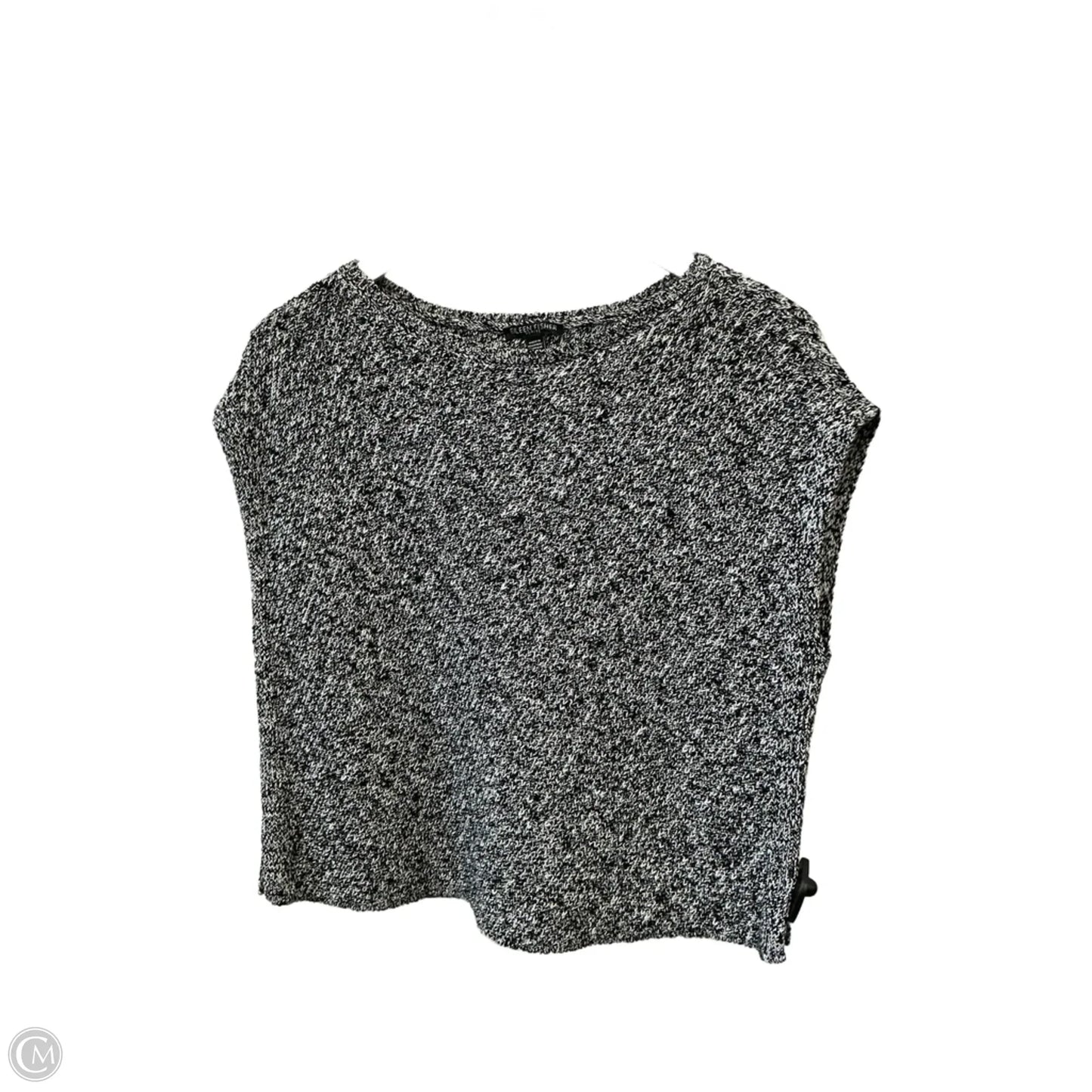 Vest Sweater By Eileen Fisher In Black & White, Size: Xsp