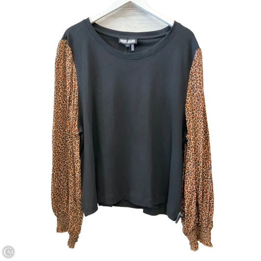 Top Long Sleeve By Dkny In Black, Size: 3x