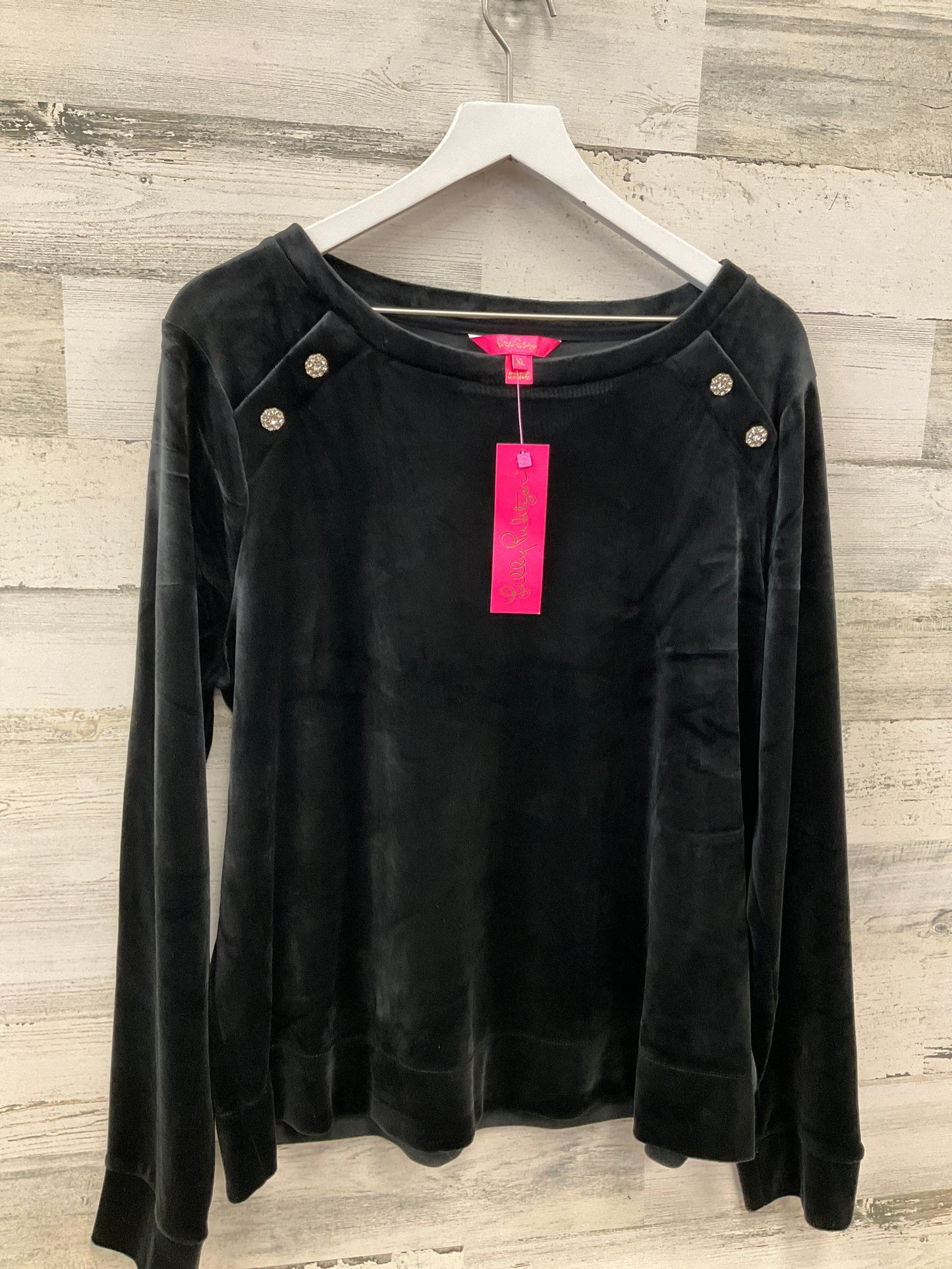 Top Long Sleeve Designer By Lilly Pulitzer In Black, Size: Xl