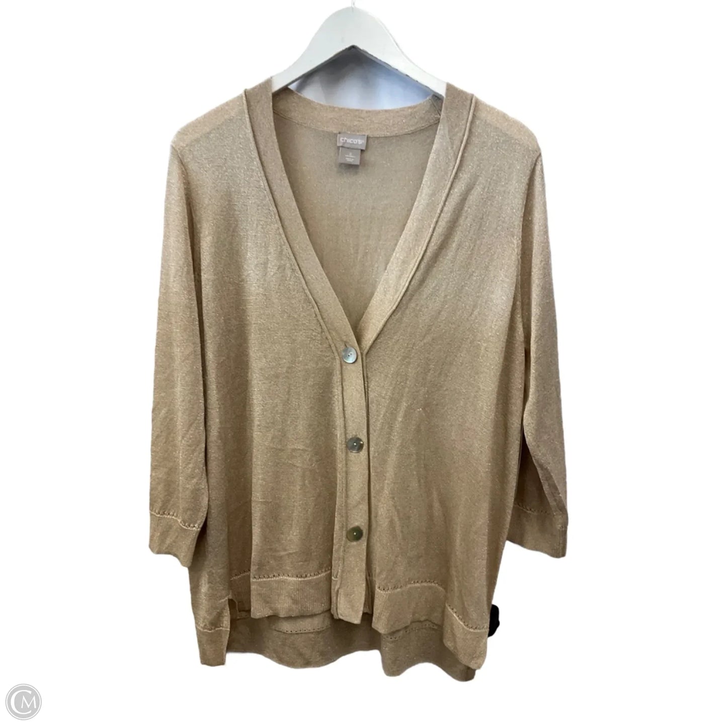 Cardigan By Chicos In Gold, Size: L