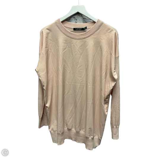 Top Long Sleeve By Lauren By Ralph Lauren In Pink, Size: Mp