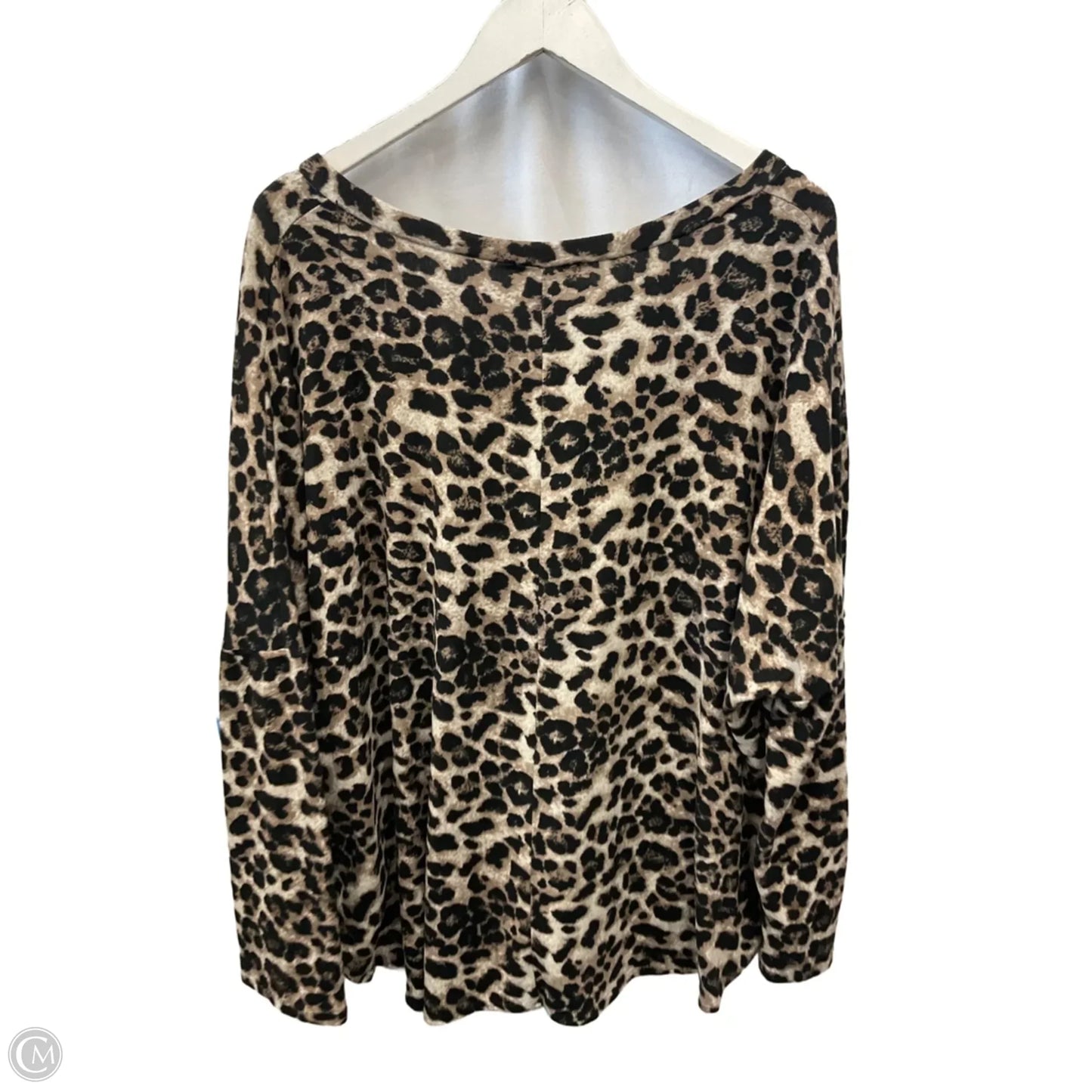 Top Long Sleeve By Sweet Lovely In Animal Print, Size: 3x