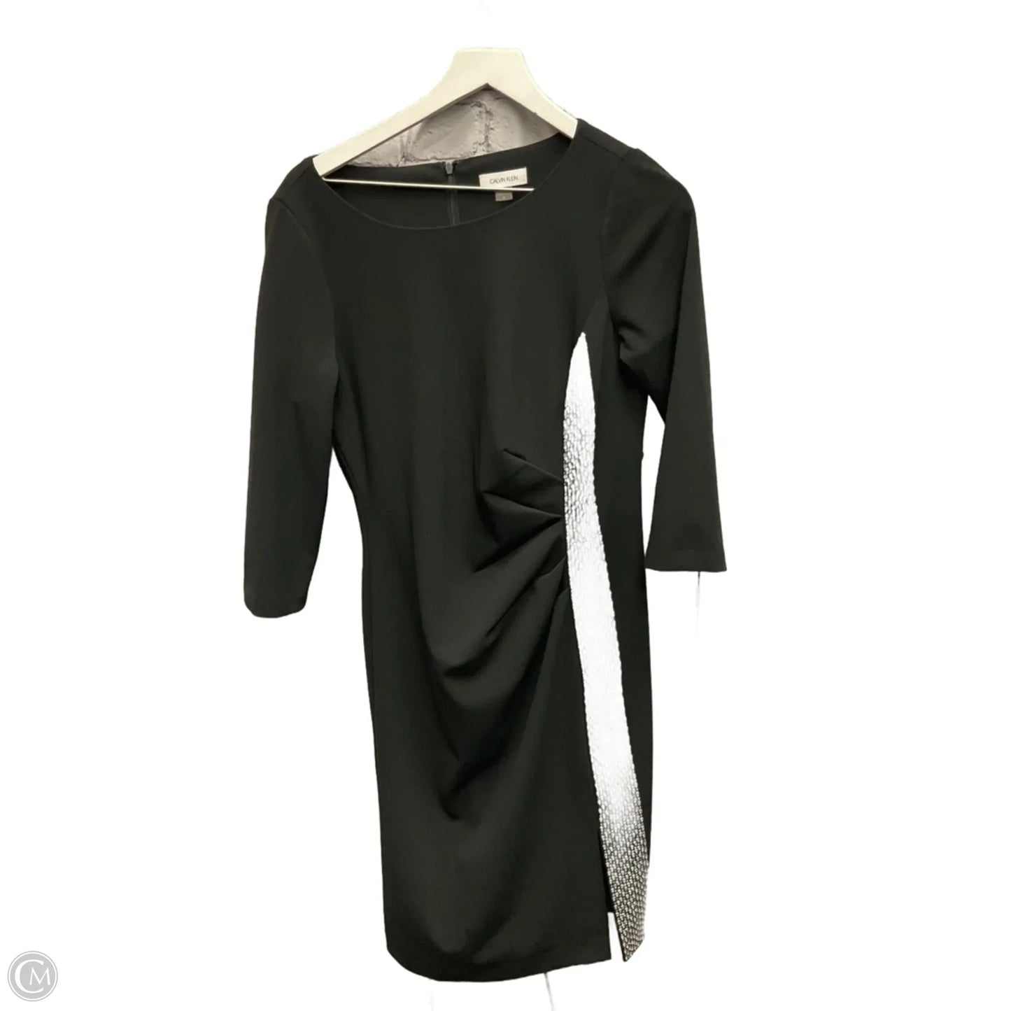 Dress Casual Midi By Calvin Klein In Black, Size: M