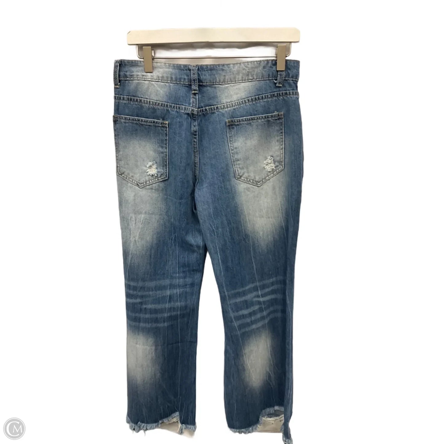 Jeans Cropped By Cmf In Blue Denim, Size: 10