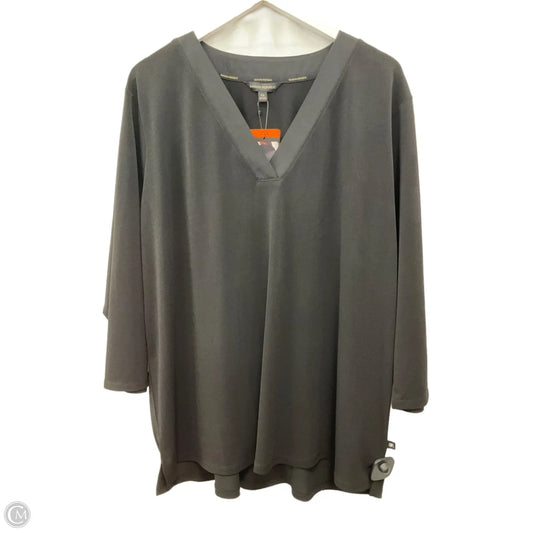 Top 3/4 Sleeve By Banana Republic In Black, Size: Xxl