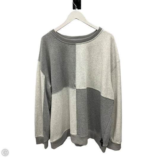 Sweatshirt Crewneck By Clothes Mentor In Grey, Size: 2x