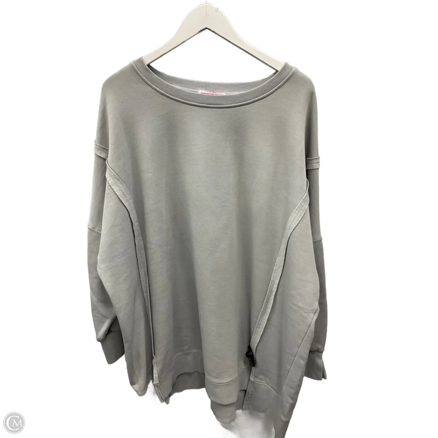 Sweatshirt Crewneck By Clothes Mentor In Grey, Size: 2x