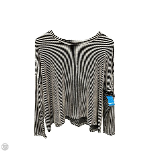Top Long Sleeve By Zenana In Striped Pattern, Size: L