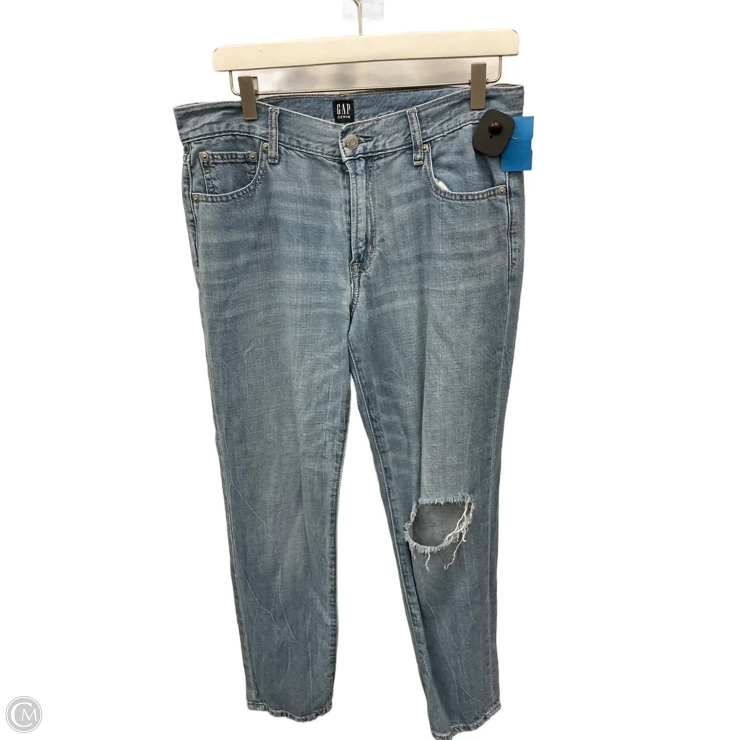 Jeans Straight By Gap In Blue Denim, Size: 6