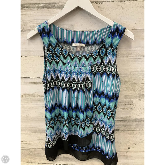 Top Sleeveless By Roz And Ali In Blue, Size: M